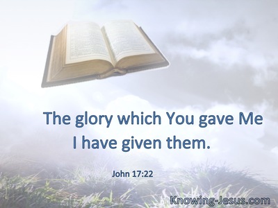 The glory which You gave Me I have given them.